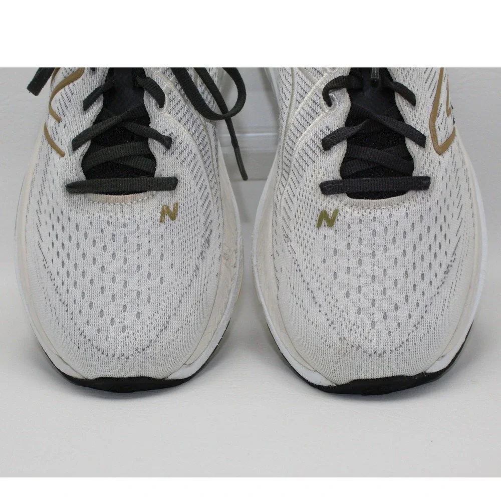 New Balance Fresh Foam X 860 v12 White Gold Running Shoes Womens 9.5 Mens 8